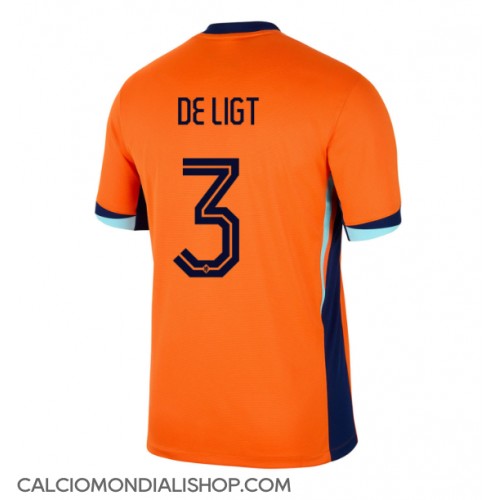 Maglie da calcio Olanda Matthijs de Ligt #3 Prima Maglia Europei 2024 Manica Corta